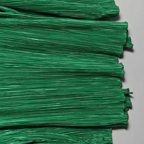 Oversized 2piece Pleated Long Sleeve Button Blouse Top Wide Leg Short Set Size S - Picture 9 of 16